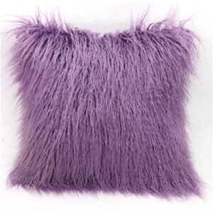  Purple Mongolian Faux fur Pillow