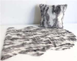 fur rug and pillow
