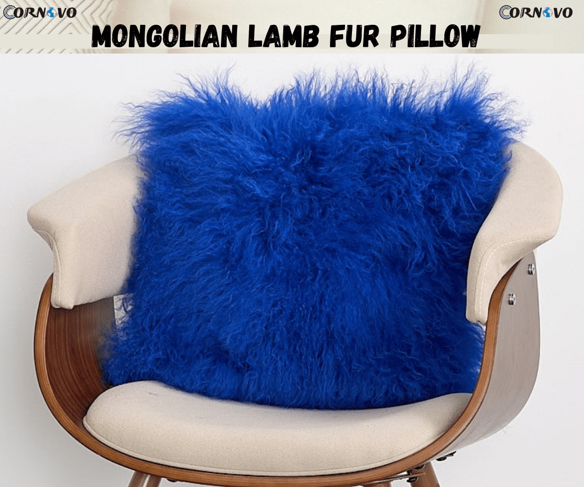 mongolian lamb fur pillow