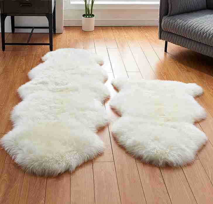 2x6 sheepskin rug