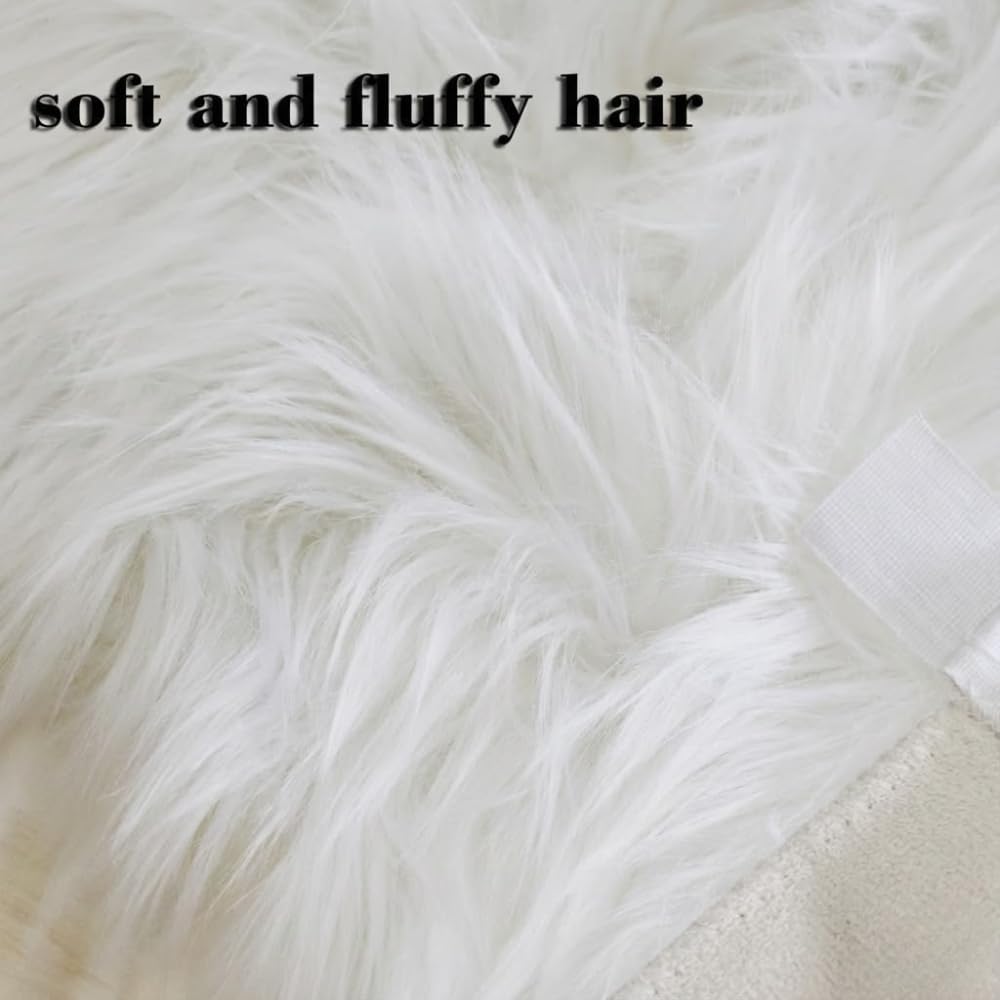 white faux fur christmas tree skirt