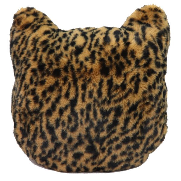 animal print ear shaped fur pillow