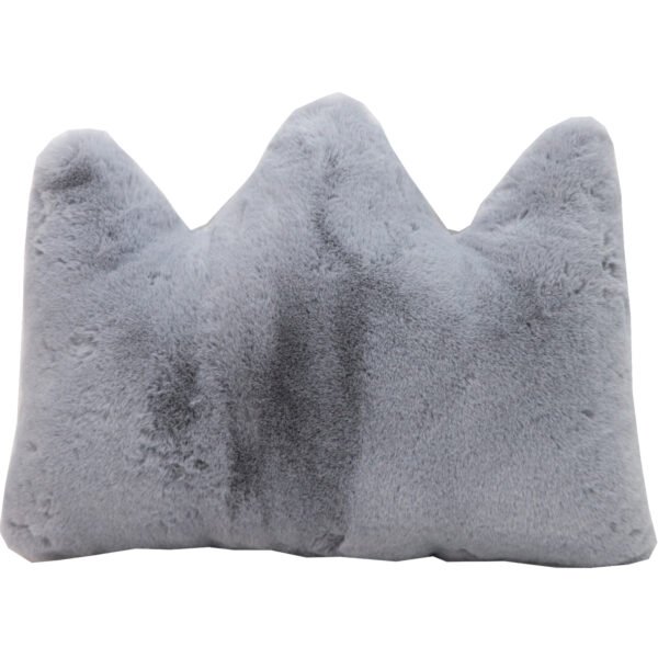 crown shaped fur cushion
