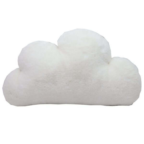 white cloud fur pillow