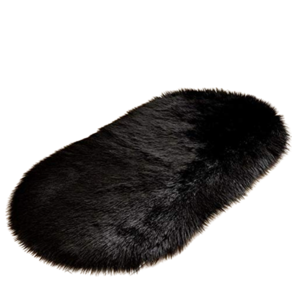 black faux fur