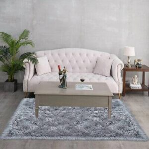 grey faux fur carpet