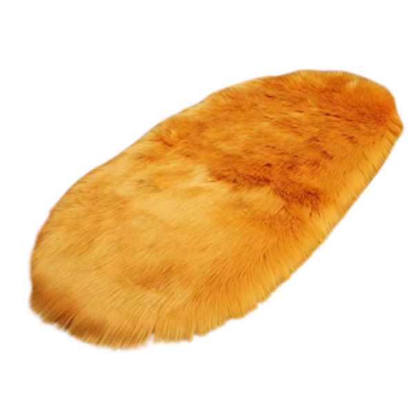 yellow faux fur
