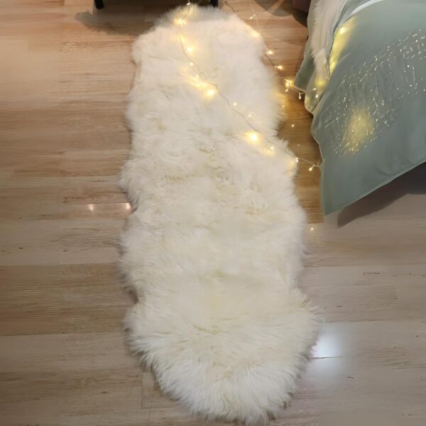 natural sheepskin runner rug