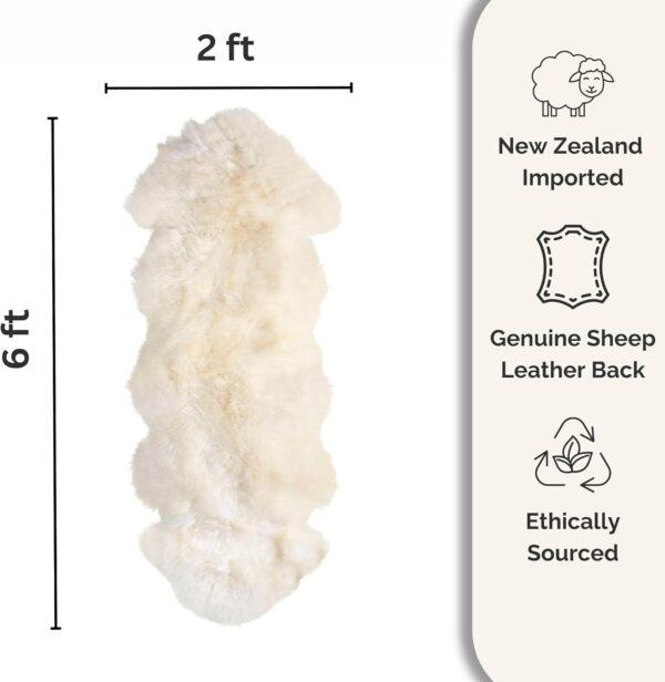 natural sheepskin runner rug