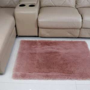 pink faux fur carpet