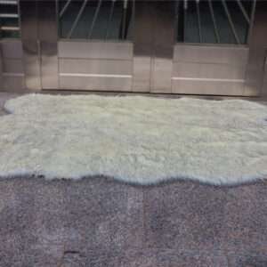 white black fur carpet
