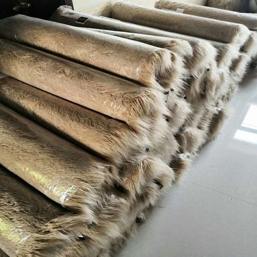 brown fur carpet