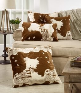 cowhide fur cushion