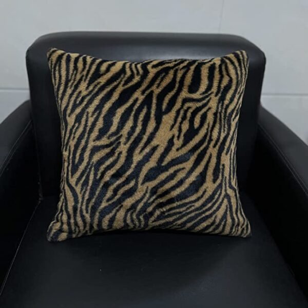 tiger skin fur cushion