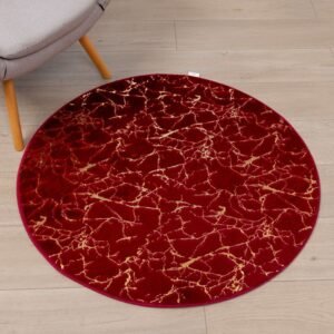 red fur marble rug