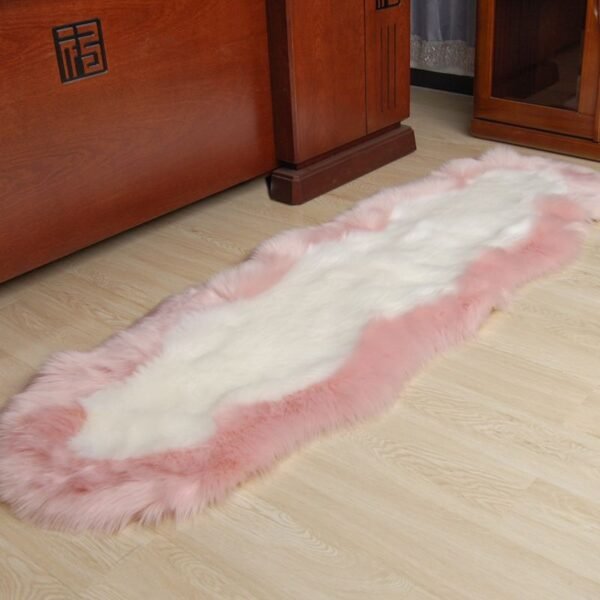 pink fur rug runner