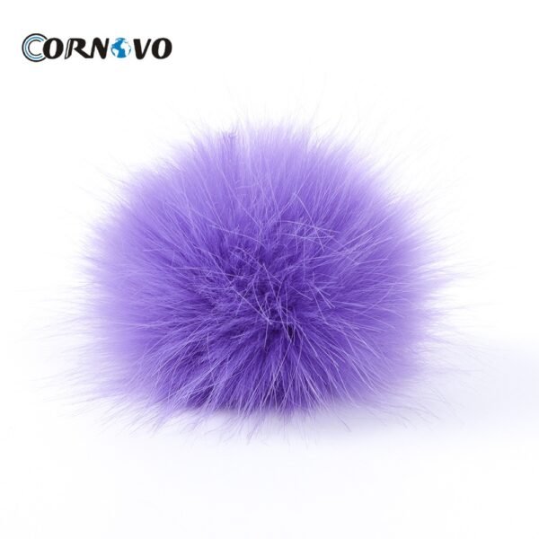 blue fur pom pom