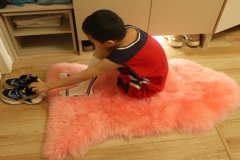 genuine sheepskin area rug (2x3 ft) pink