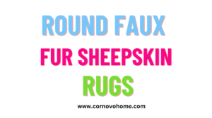 1 round faux fur sheepskin rugs