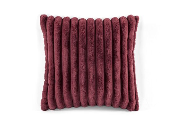 rabbit stripe fur cushion