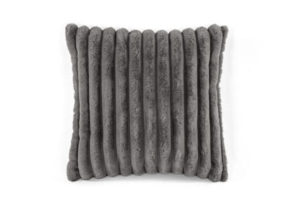 rabbit stripe fur cushion