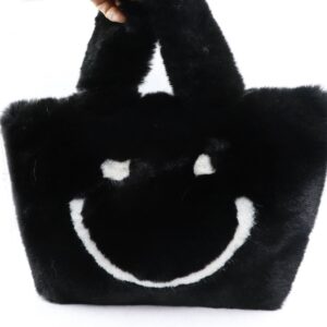 black faux rabbit fur handbag black faux rabbit fur handbag 1200