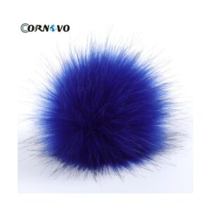 blue fur pom pom blue pom 1200