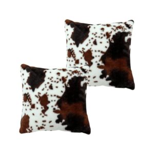 brown cow skin fur cushion cow skin pillow 1200