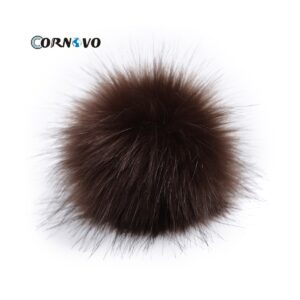 brown fur pom pom brown pom 1200
