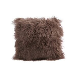 brown mongolian lamb fur pillow brown mongolian lamb fur pillow 1200