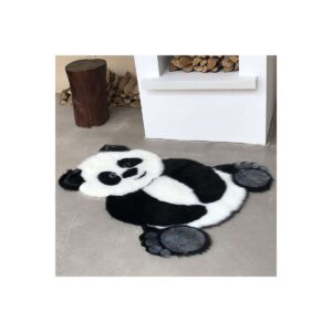 cute cartoon panda fur rug faux fur rug25 1200