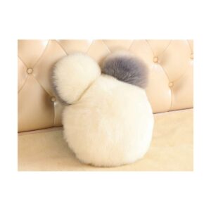 ear shaped fur cushion white ear fur cushion 1200