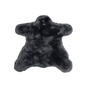 gray bear shape rug sheepskin rug 3 1200