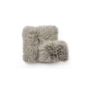 gray mongolian fur cushion mongolian grey 1200