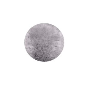 gray round sheepskin rug a gray latepis area rugs hru1085 64 600 1200