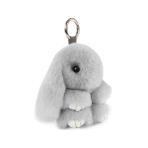grey bunny keychain bunny keychain 1200