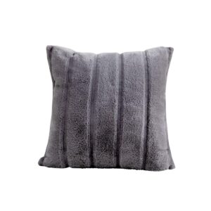 grey stripe faux fur cushion cover fur pillow 32 1 1200
