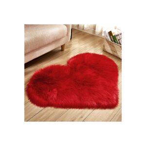heart shaped fur rug red fur heart rug 1200