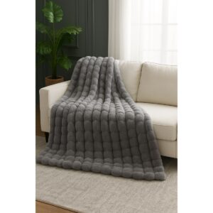 marble gray bubble faux fur throw marble grey color 1 1200