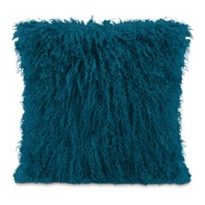 mongolian sheepskin pillow teal mongolian sheepskin pillow teal 1 1200