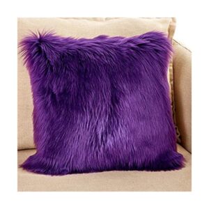 purple faux fur cushion cover fur pillow 27 1200