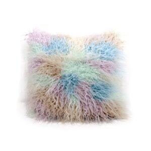 rainbow mongolian fur pillow rainbow pillow 1200