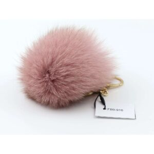 real fox fur pom pom keychain dirty pink real fox fur keychain 1200