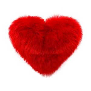 red heart fur cushion fur pillow 55 1200