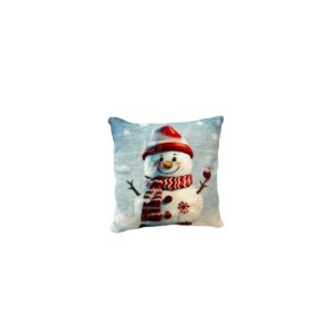 snowman printed fur cushion cover printed fur cushion 10 1200