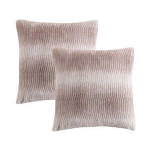 taupe stripe fur cushion cover fur pillow 6 1200