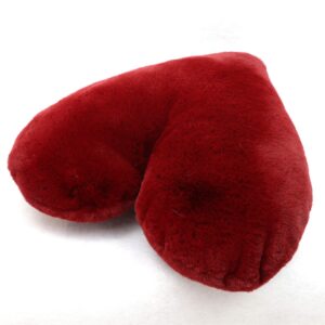 wine red heart fur cushion 6116 1200
