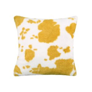 yellow cow skin fur cushion cow skin pillow 6 1200