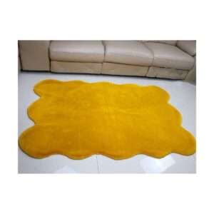 yellow fur carpet yellow faux rabbit fur carpet 1200