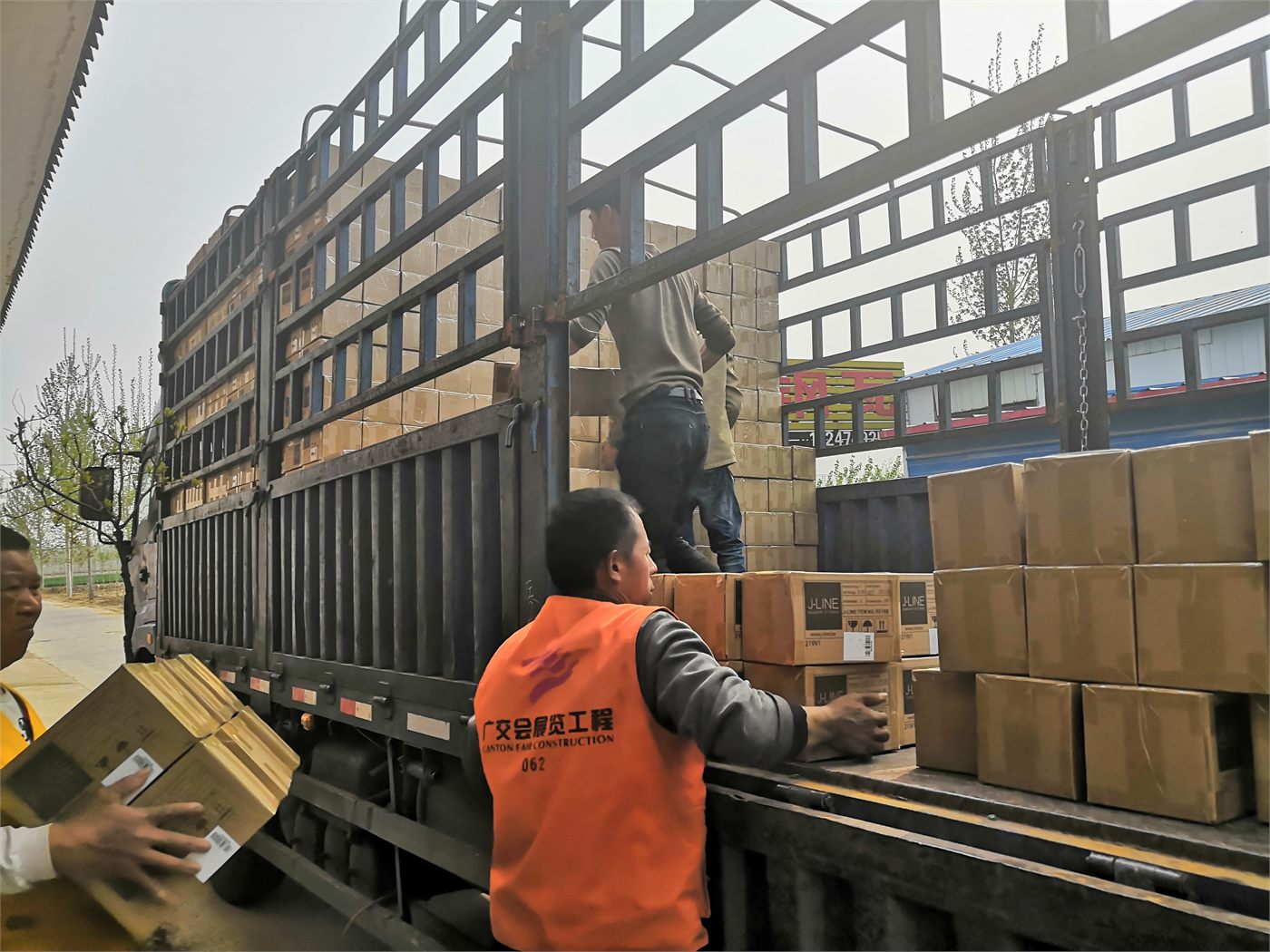 Cartons being loaded onto truck for Cornovo Home wholesale shipment